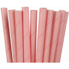Papiertrinkhalme Light Pink 230 mm 100 Stück
