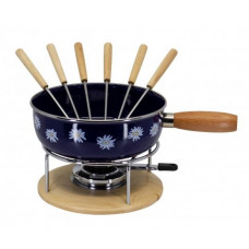 Käsefondue Set Emaille Edelweiss Nouvel