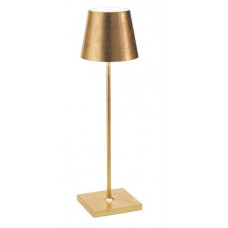 LED-Tischleuchte Poldina Blatt Gold